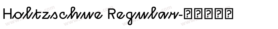 Holtzschue Regular字体转换